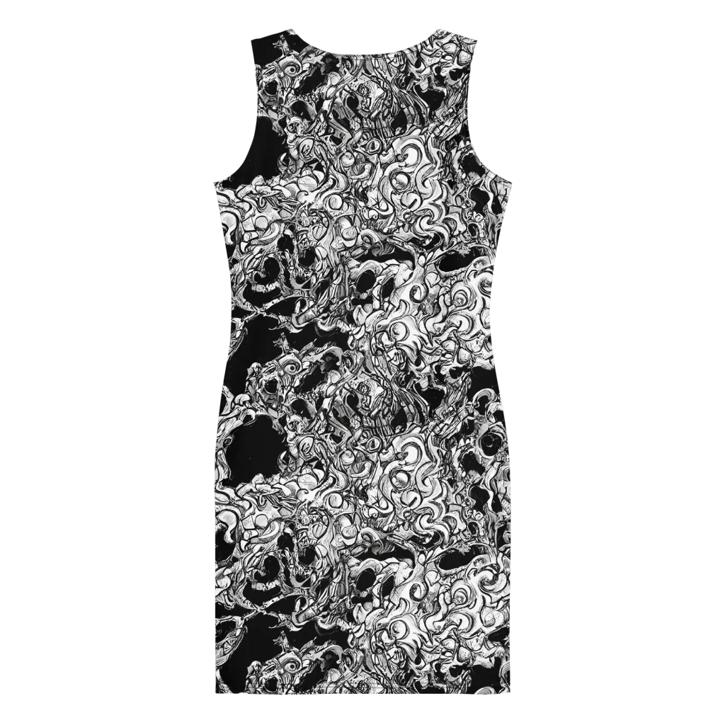 Ebon Labyrinth on Bodycon Dress — Back