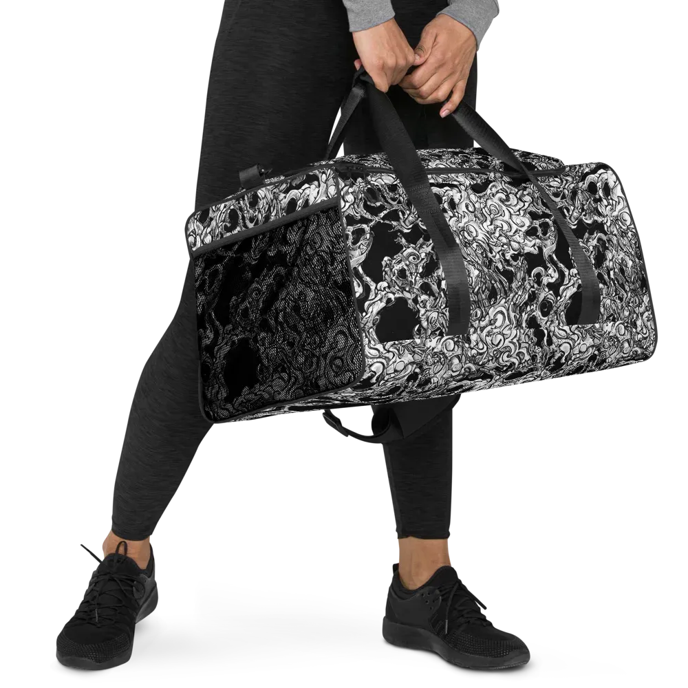 Ebon Labyrinth on Duffle Bag — Right Front