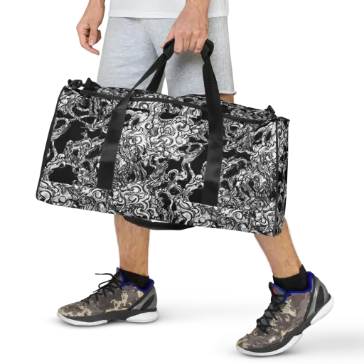 Ebon Labyrinth on a Duffle Bag