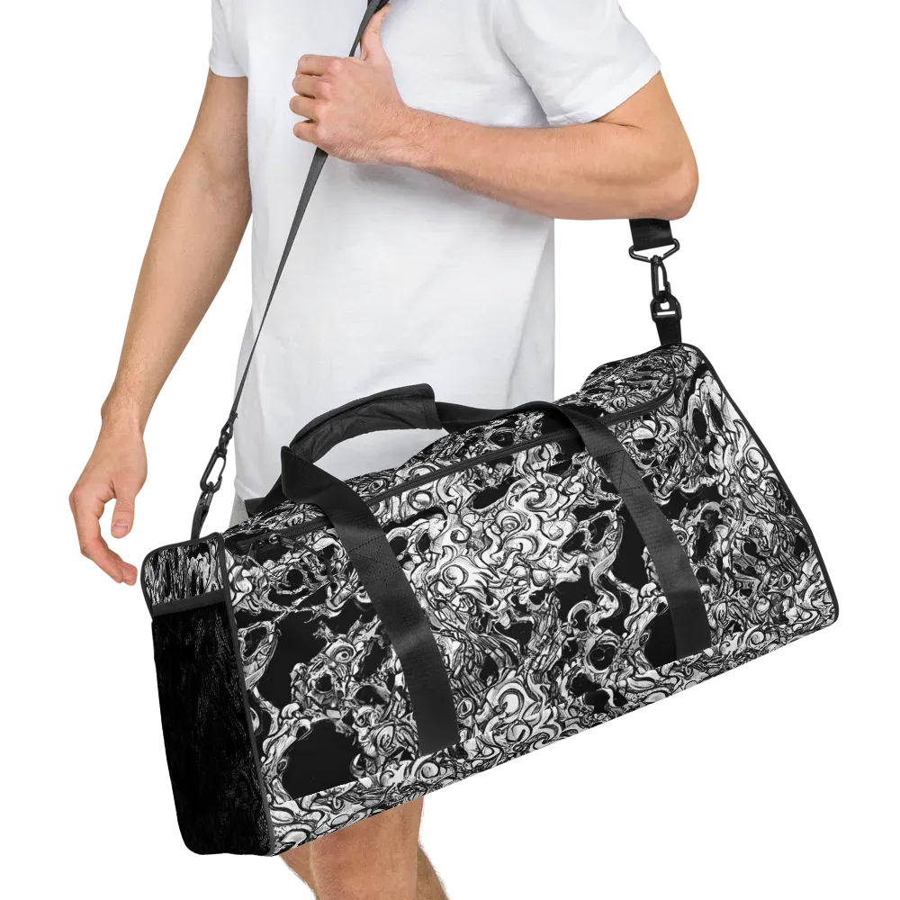 Ebon Labyrinth on Duffle Bag — Right Front