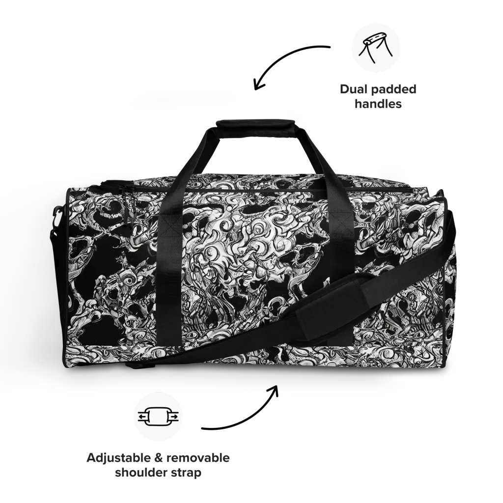 Ebon Labyrinth on Duffle Bag — Front