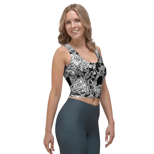 Ebon Labyrinth on a Crop Top