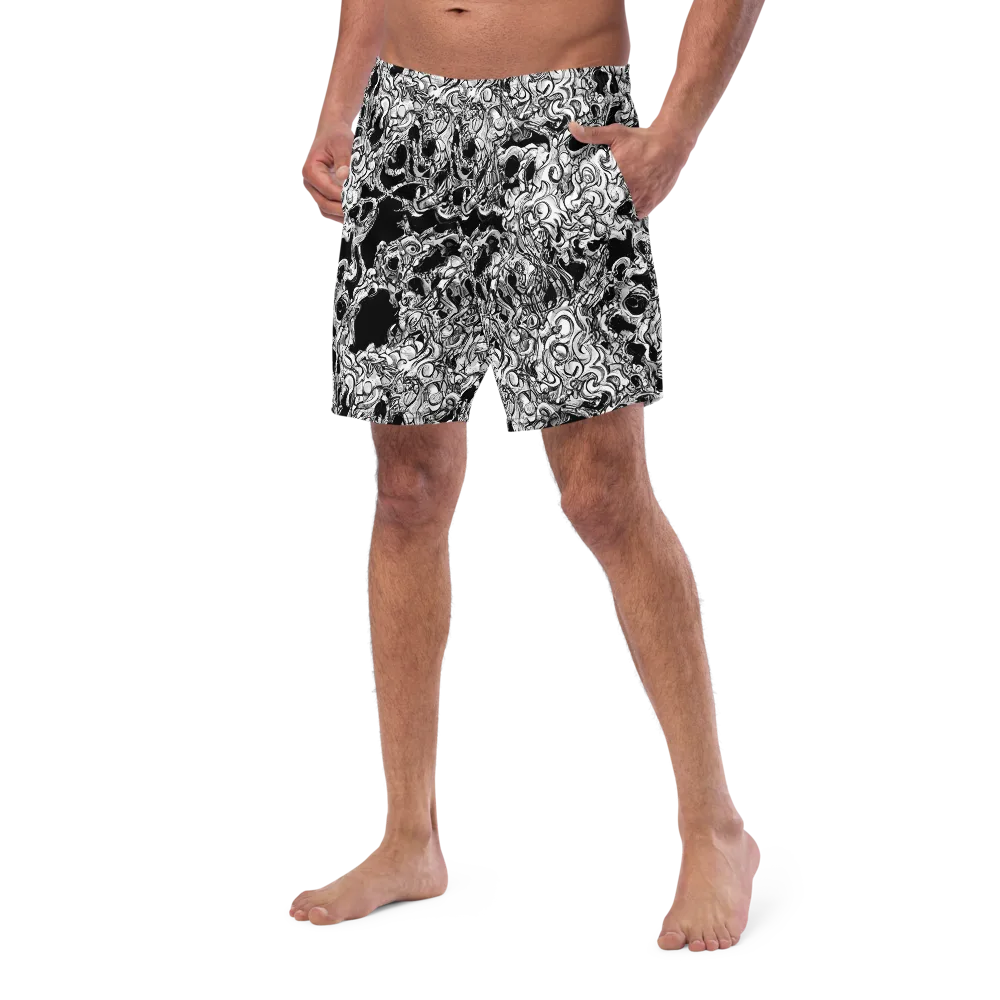 Ebon Labyrinth on Swim Trunks — Left Front