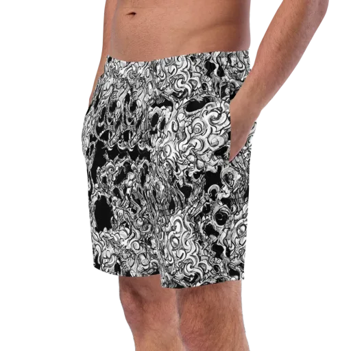 Ebon Labyrinth on a Swim Trunks