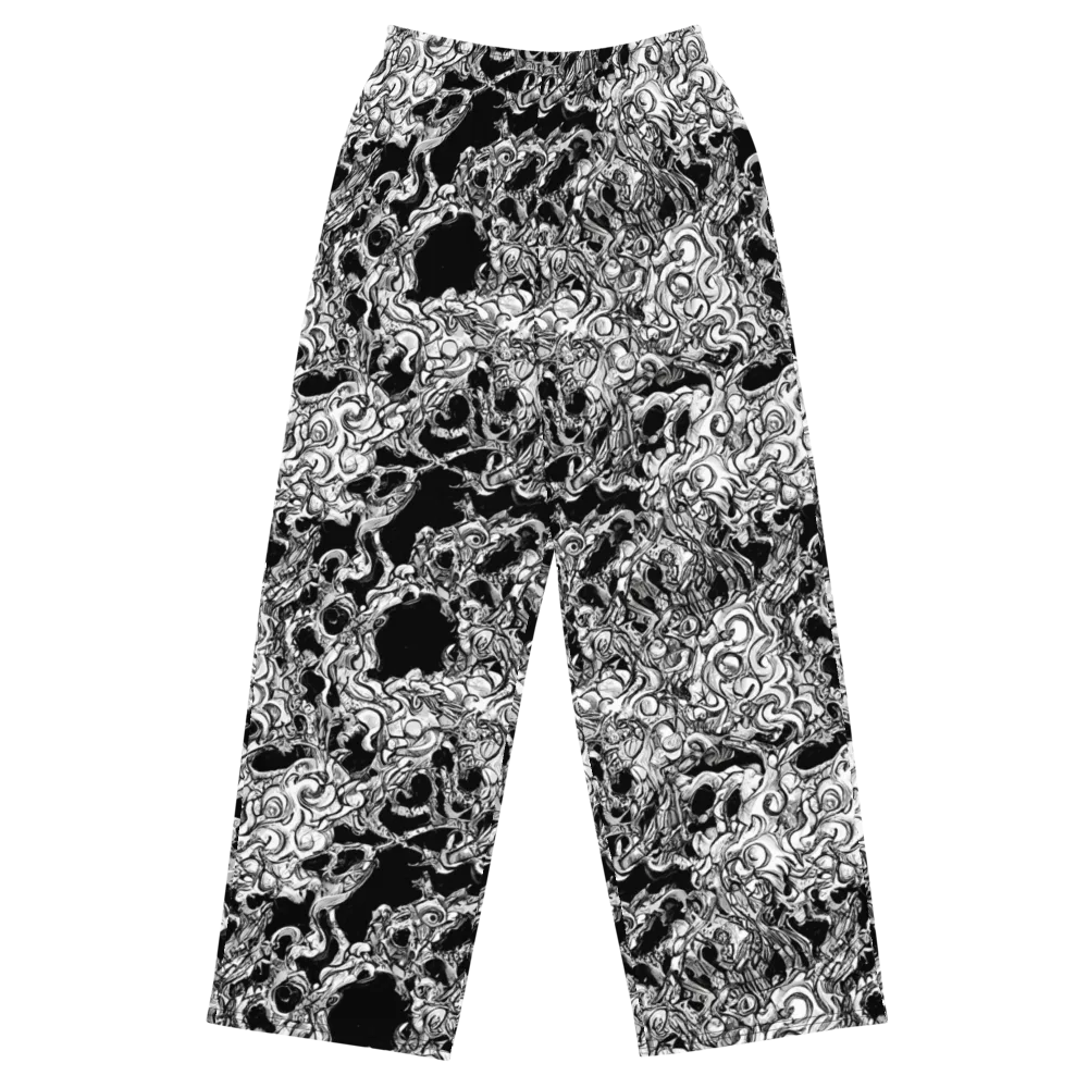 Ebon Labyrinth on Wide-Leg Pants — Front