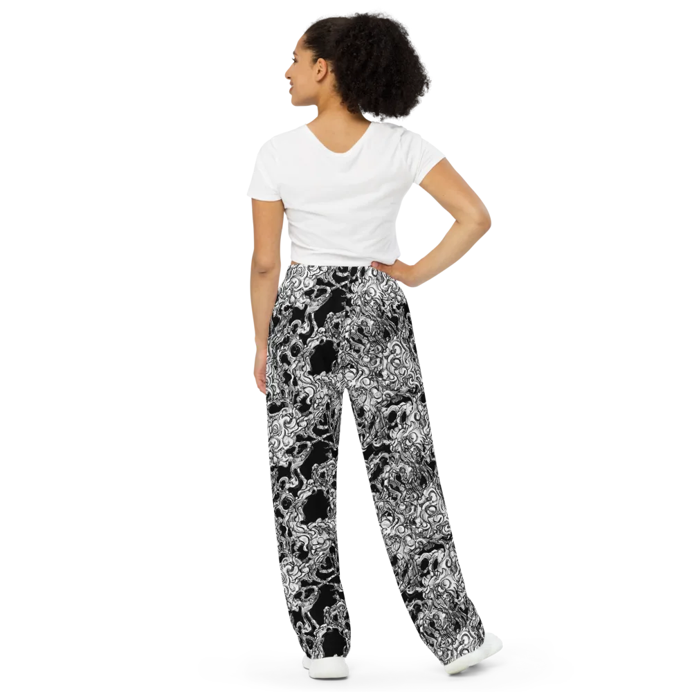Ebon Labyrinth on Wide-Leg Pants — Back
