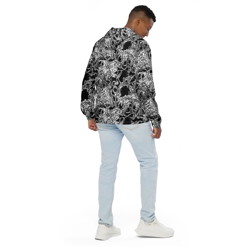 Ebon Labyrinth on Men's Windbreaker — Back