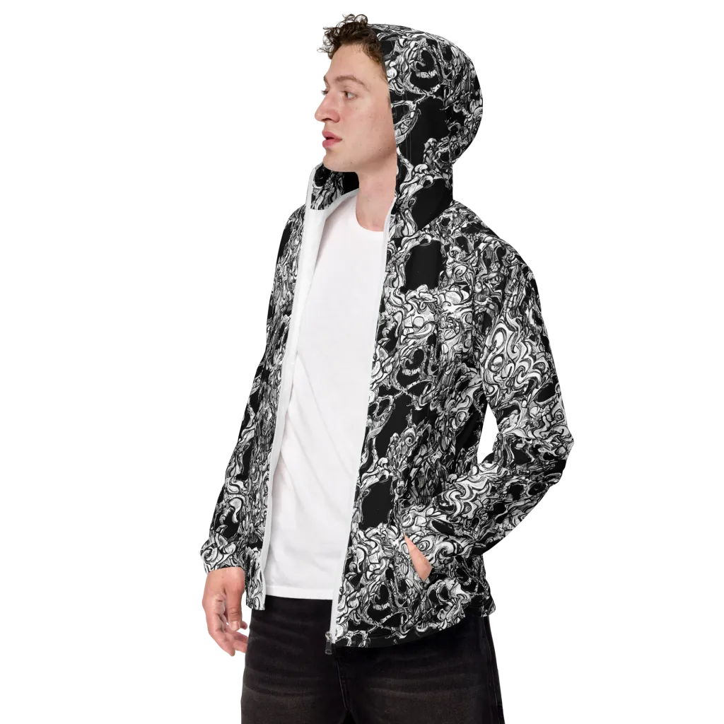 Ebon Labyrinth on Men's Windbreaker — Left Front