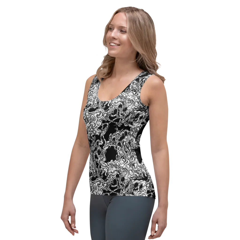 Ebon Labyrinth on Women's Tank Top — Left Front