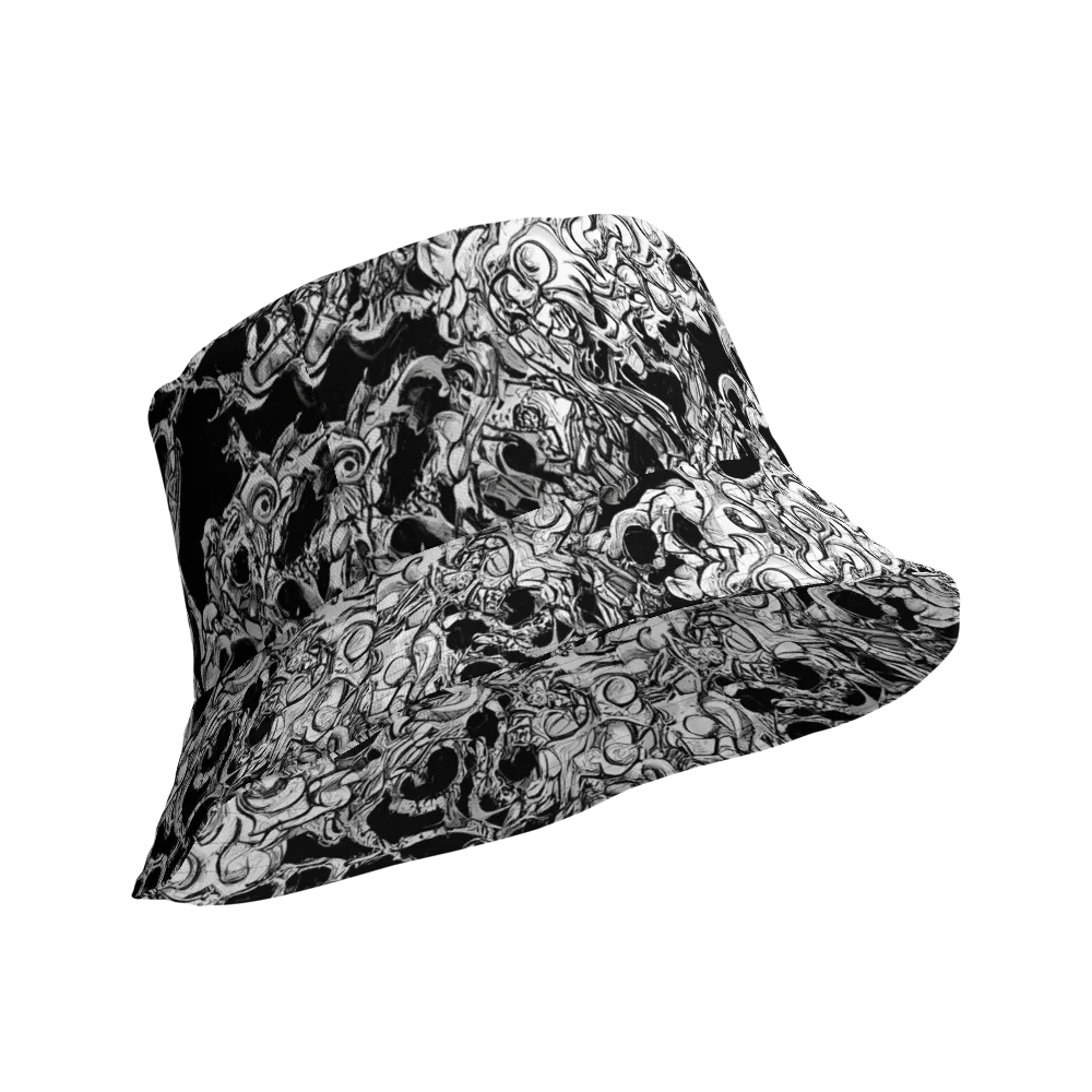 Ebon Labyrinth on Reversible Bucket Hat — Product details Outside
