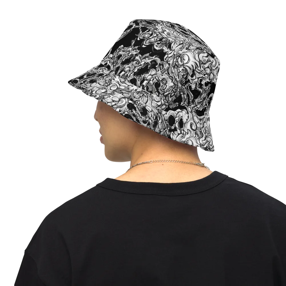 Ebon Labyrinth on Reversible Bucket Hat — Back Inside