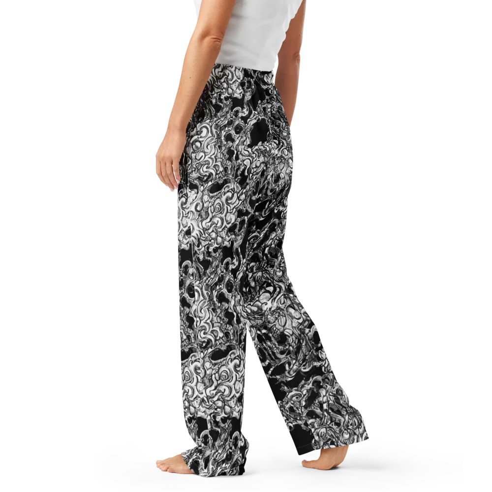 Ebon Labyrinth on Women's Pajama Pants — Left