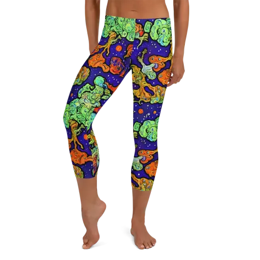 Midnight Reef on a Capri Leggings