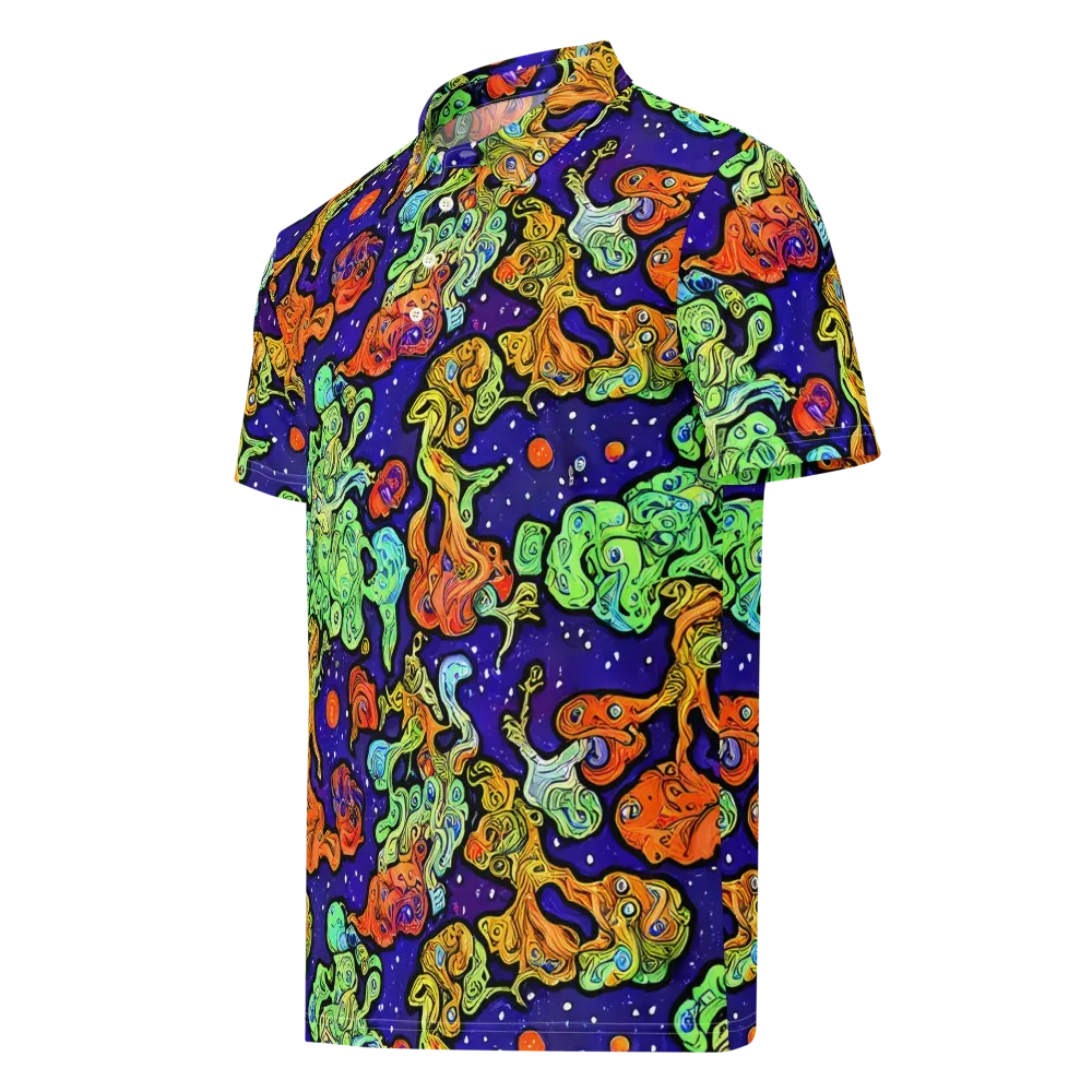 Midnight Reef on Men's Slim Fit Polo Shirt — Left Front