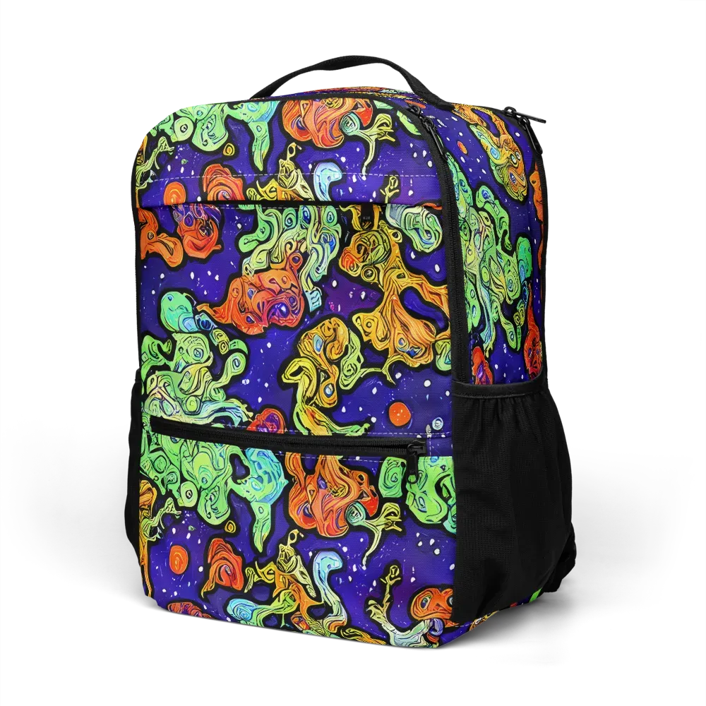Midnight Reef on Utility Backpack — Left Front