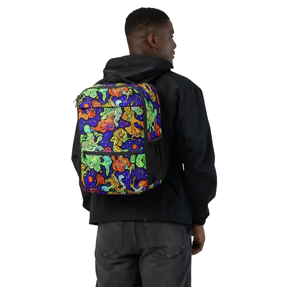 Midnight Reef on Utility Backpack — Back