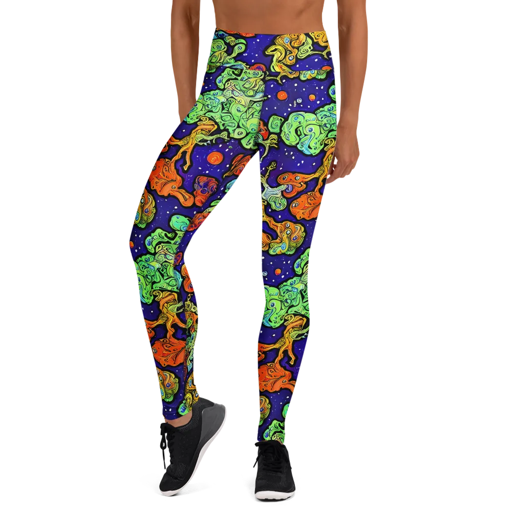 Midnight Reef on Yoga Leggings — Front
