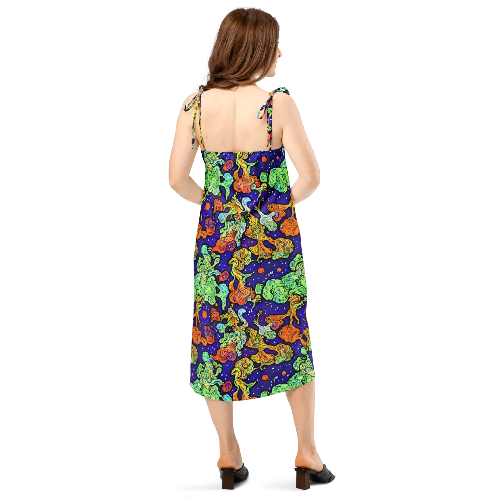 Midnight Reef on Slip Dress — Back
