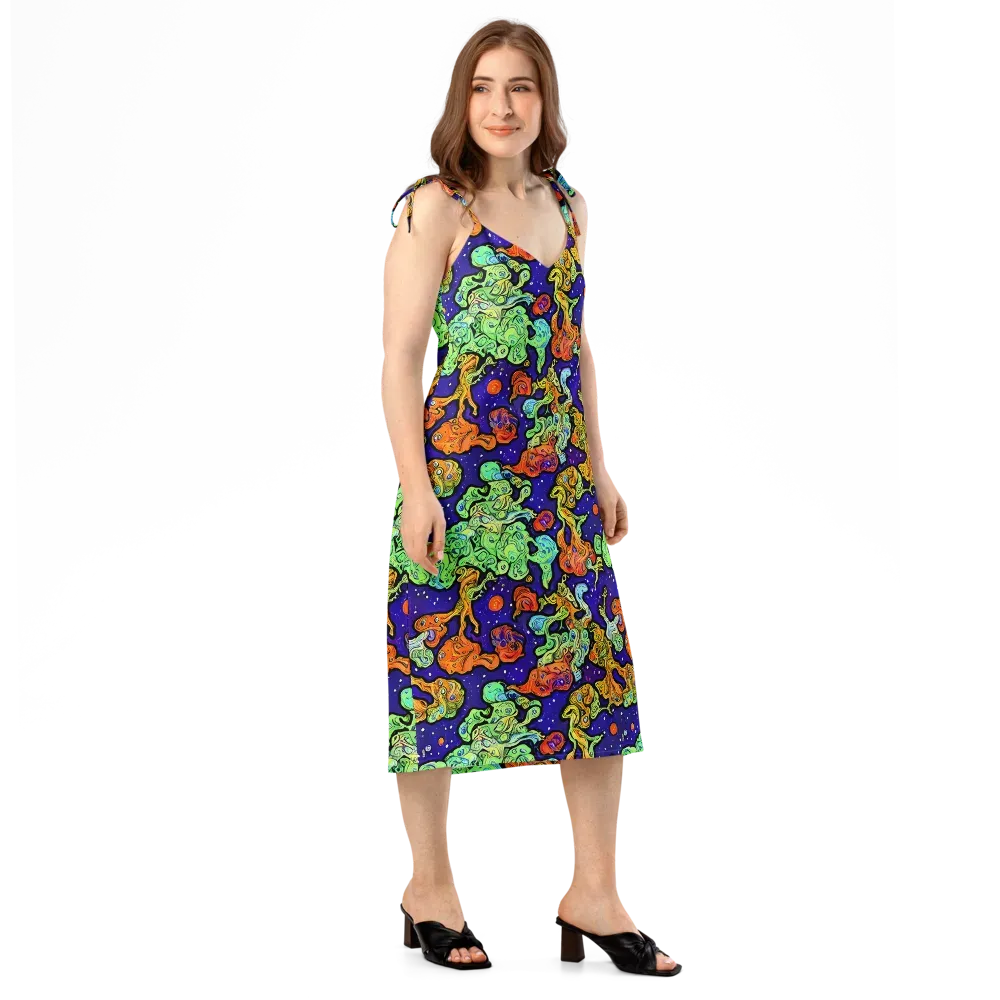 Midnight Reef on Slip Dress — Right Front
