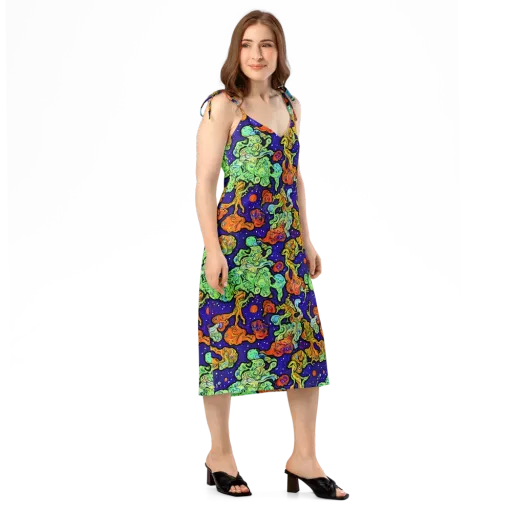 Midnight Reef on a Slip Dress