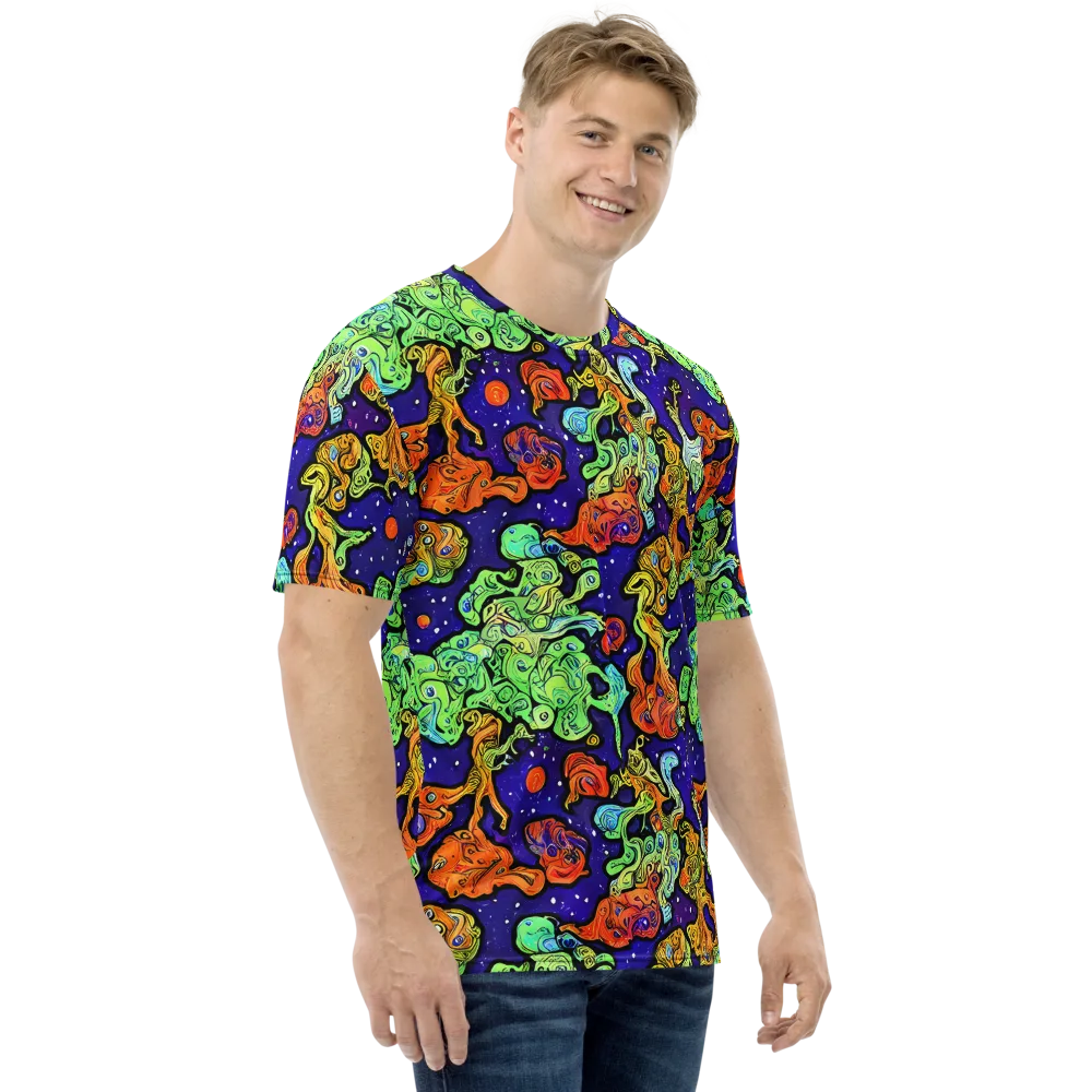 Midnight Reef on Men's Crew Neck T-Shirt — Right