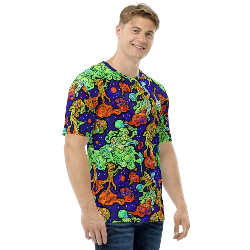 Midnight Reef on Men's Crew Neck T-Shirt — Right