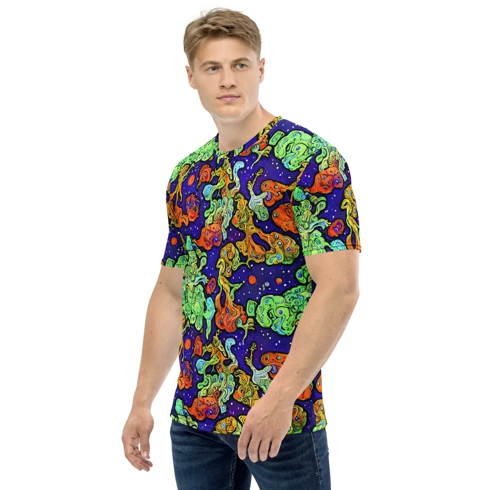 Midnight Reef on Men's Crew Neck T-Shirt — Left