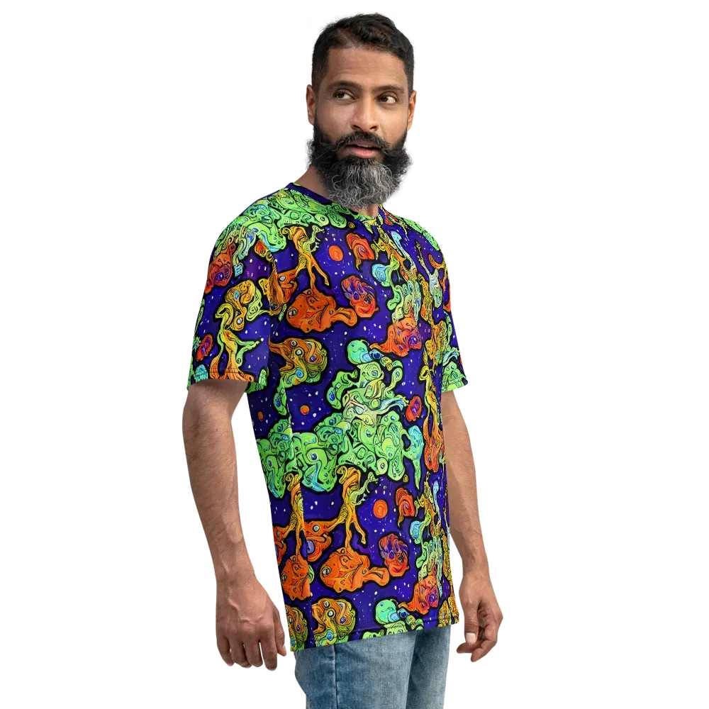 Midnight Reef on Men's Crew Neck T-Shirt — Right
