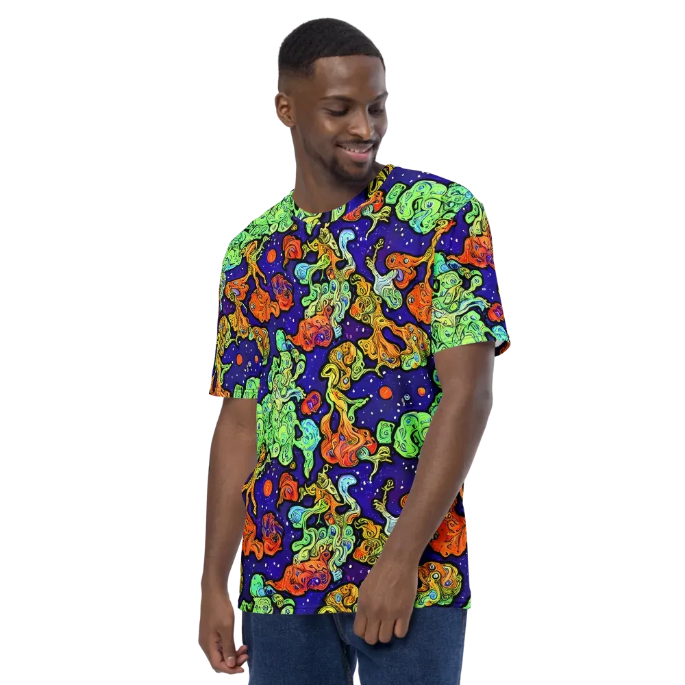 Midnight Reef on Men's Crew Neck T-Shirt — Left