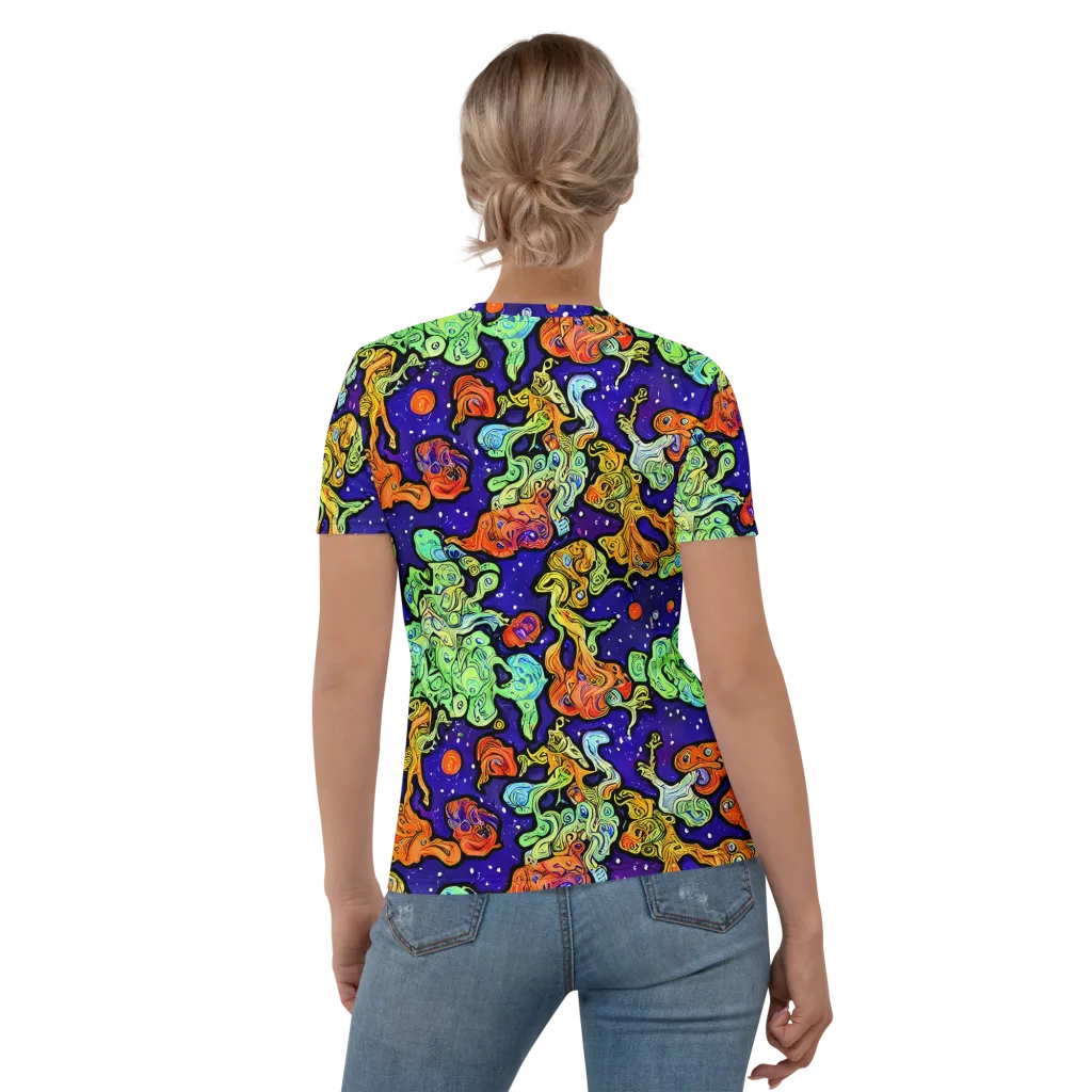 Midnight Reef on Women's Crew Neck T-Shirt — Back
