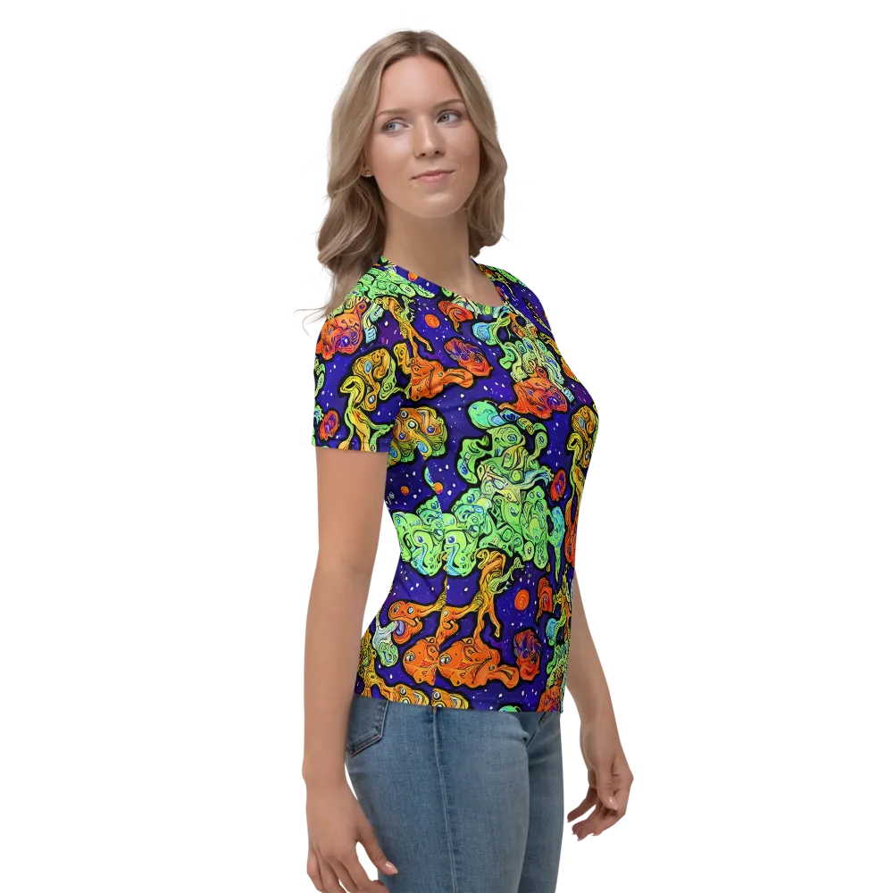 Midnight Reef on Women's Crew Neck T-Shirt — Right