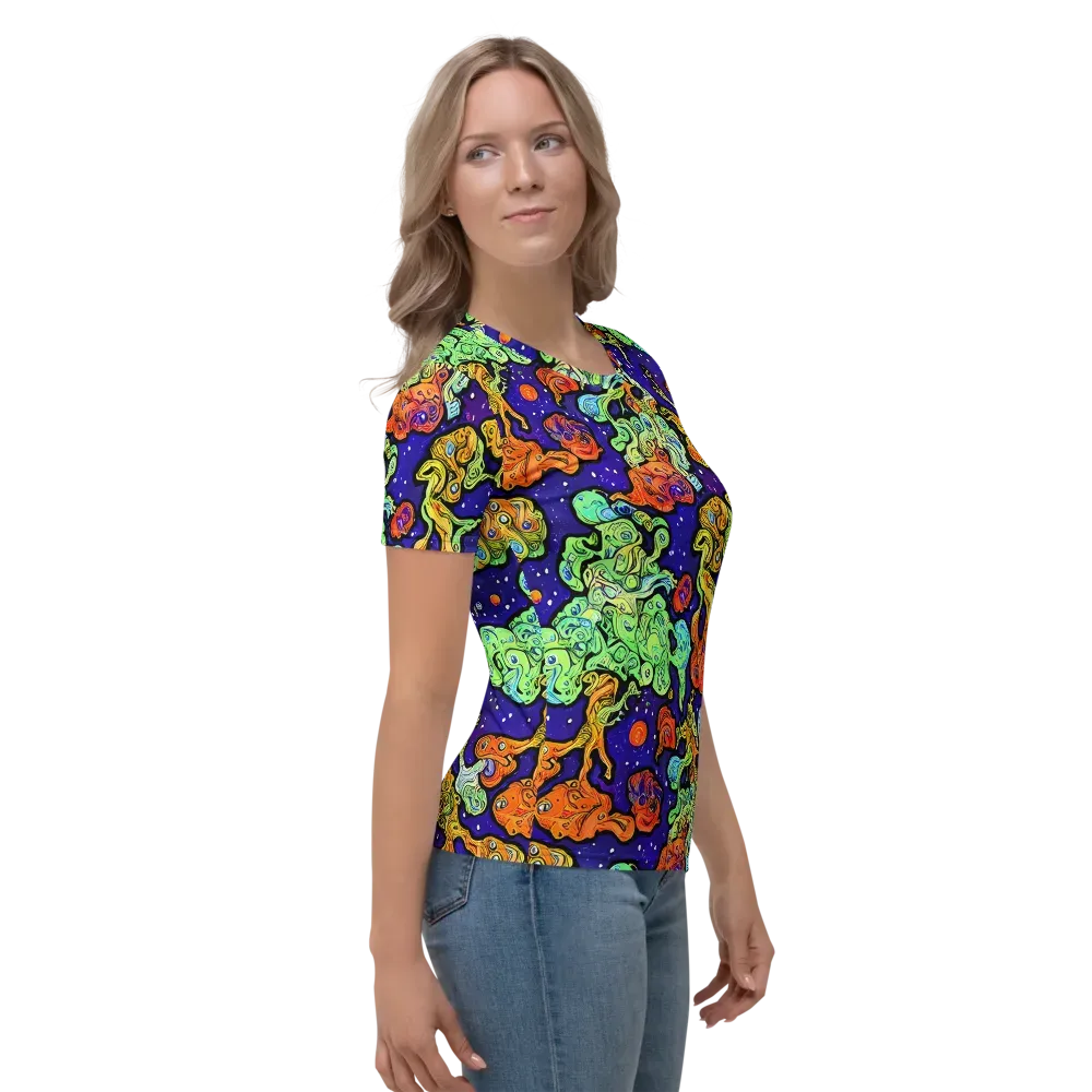 Midnight Reef on Women's Crew Neck T-Shirt — Right