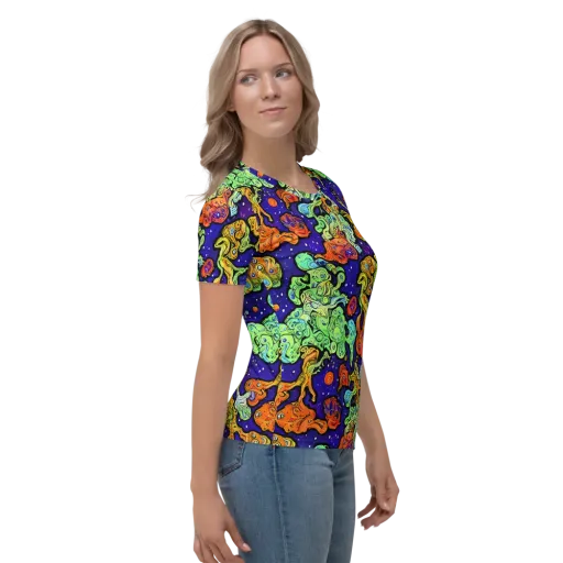 Midnight Reef on a Women's Crew Neck T-Shirt