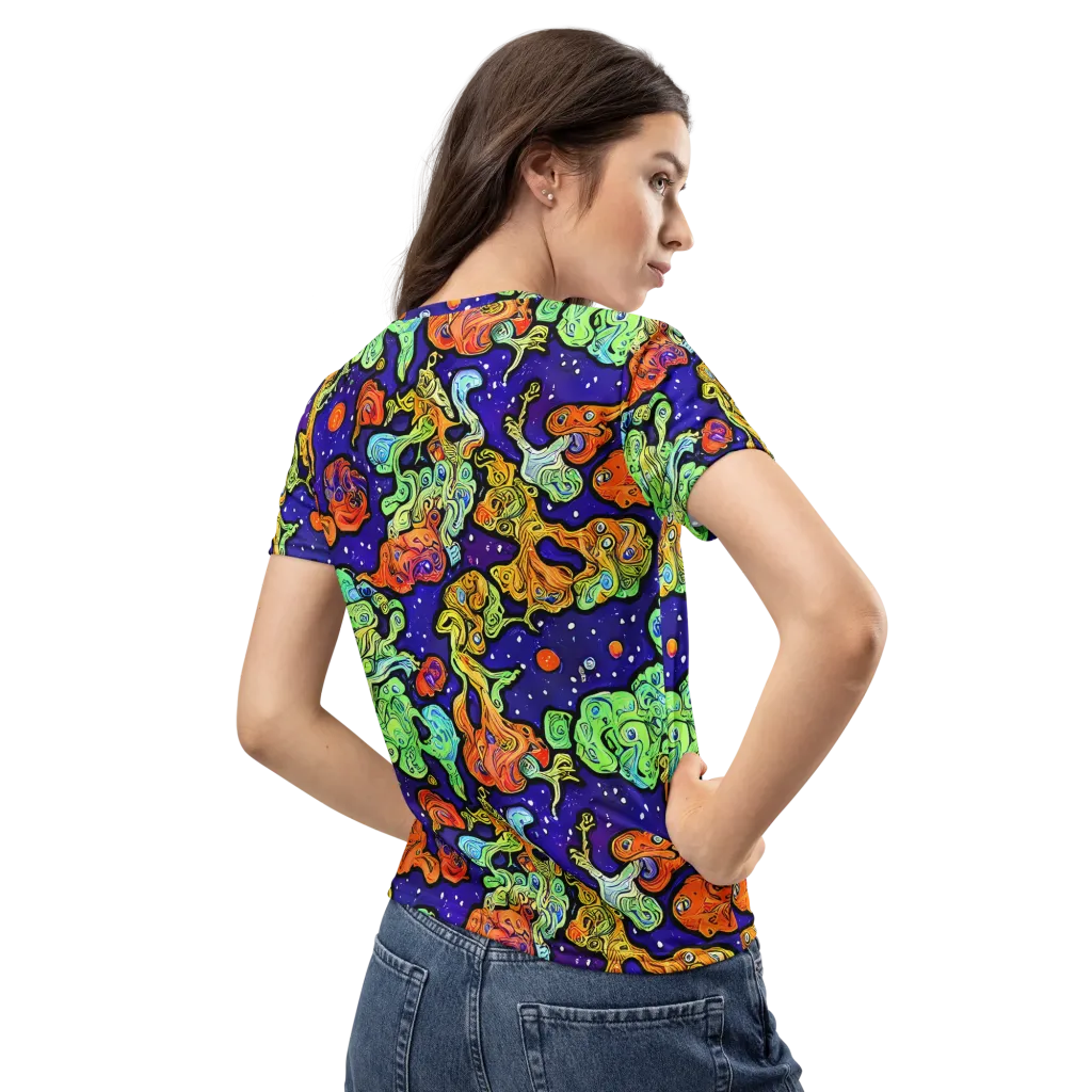 Midnight Reef on Women's Crew Neck T-Shirt — Back