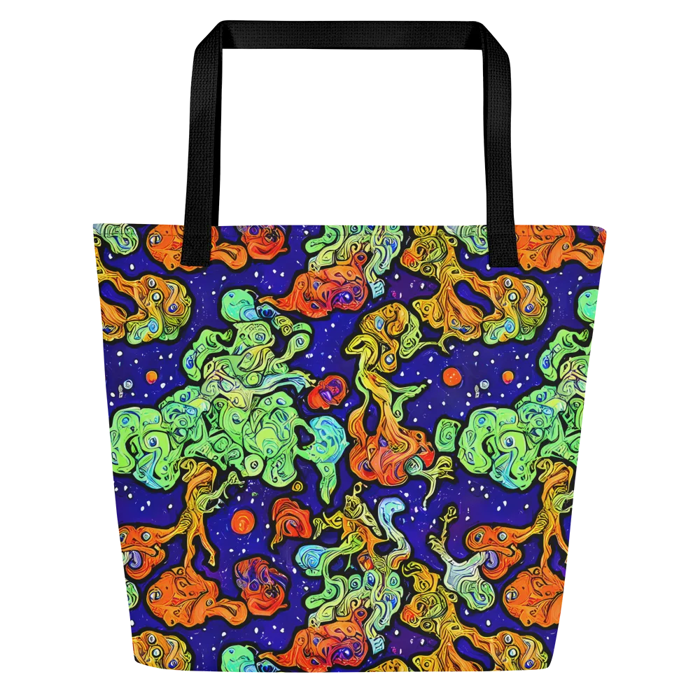 Midnight Reef on Large Tote Bag W/ Pocket — Front
