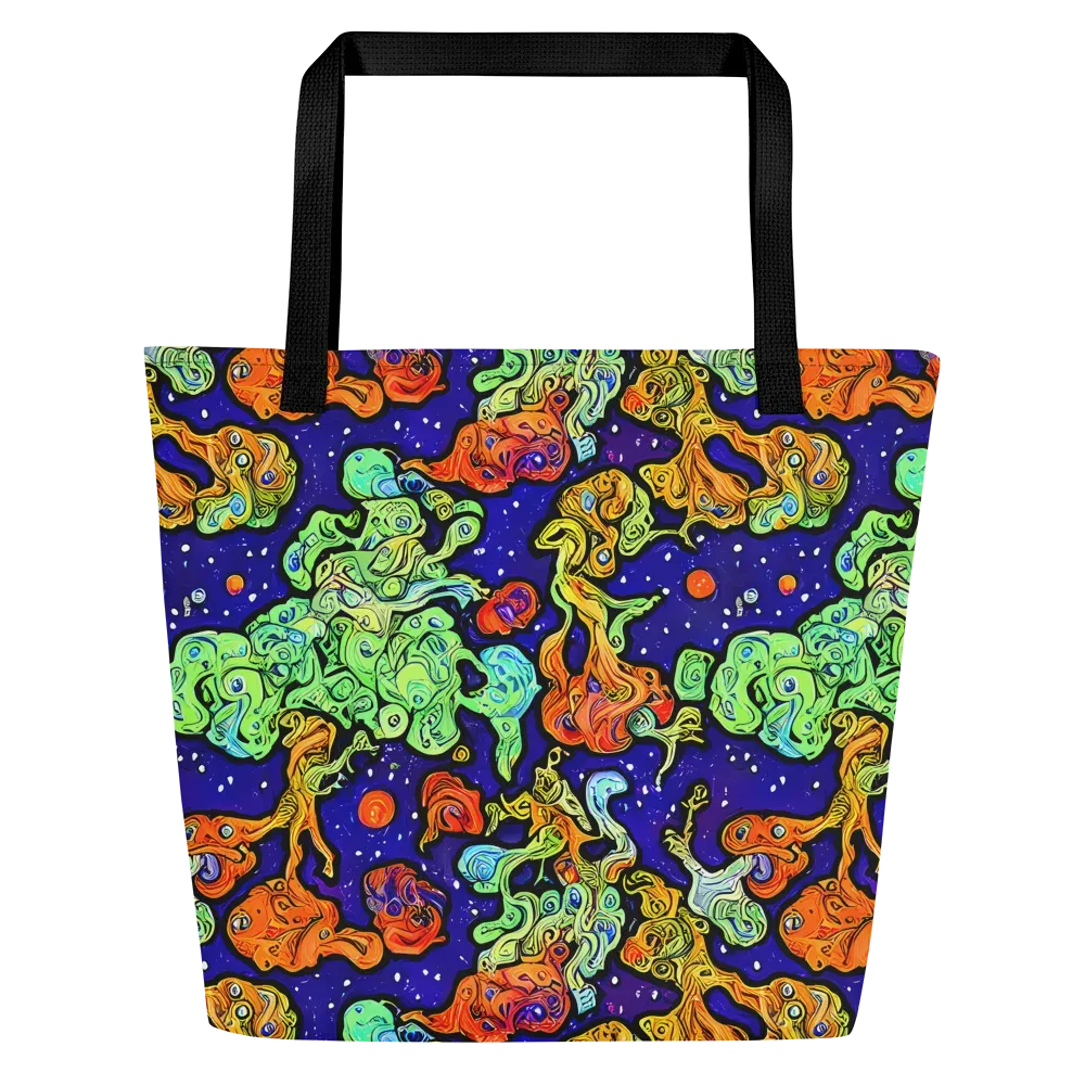 Midnight Reef on Large Tote Bag W/ Pocket — Front