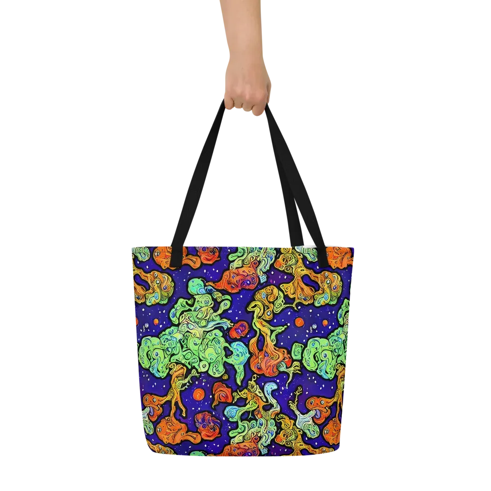 Midnight Reef on Large Tote Bag W/ Pocket — Front