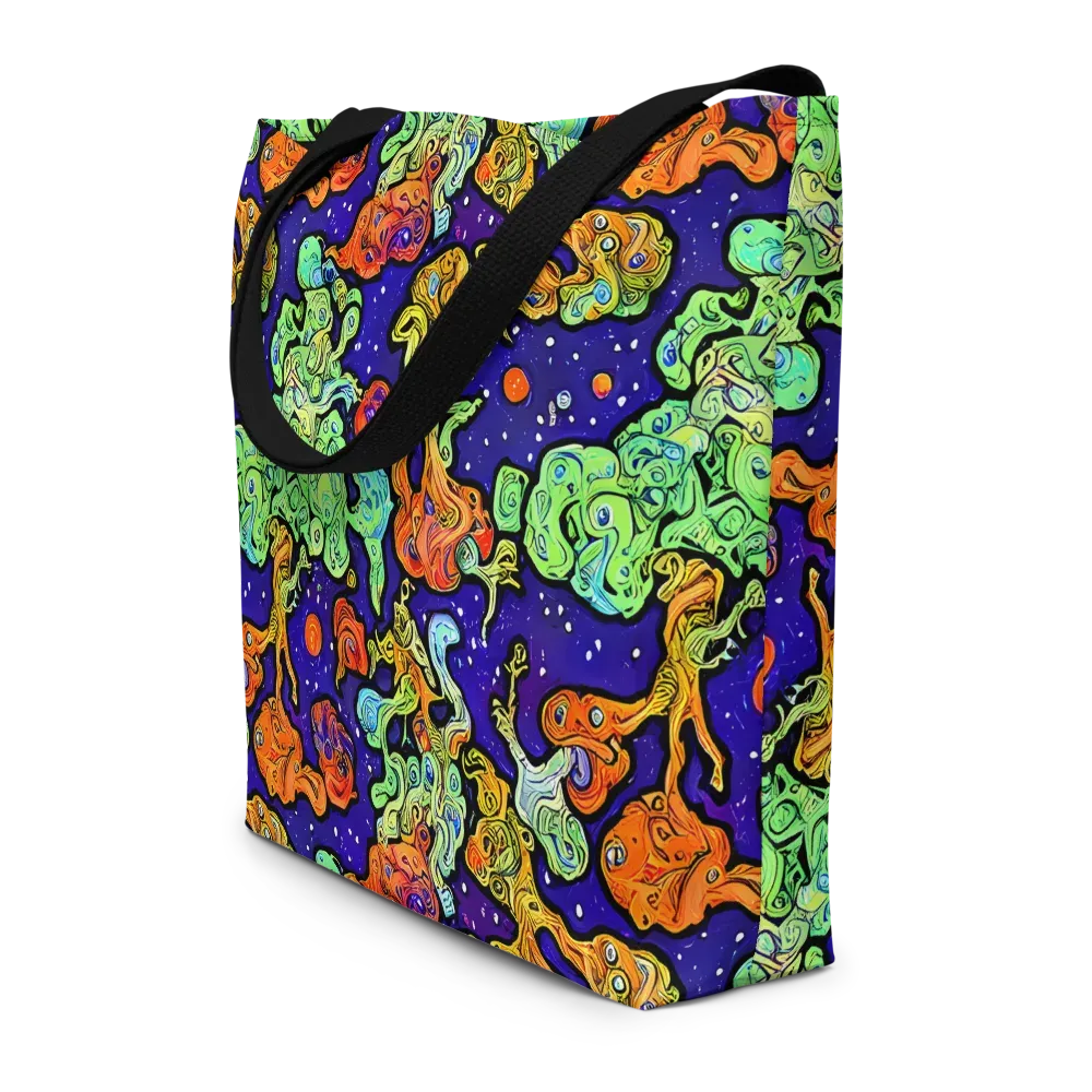 Midnight Reef on Large Tote Bag W/ Pocket — Front