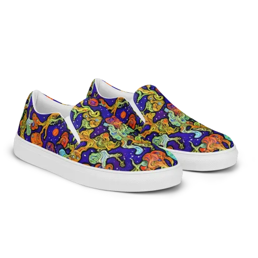 Midnight Reef on a Women's Slip-On Canvas Shoes
