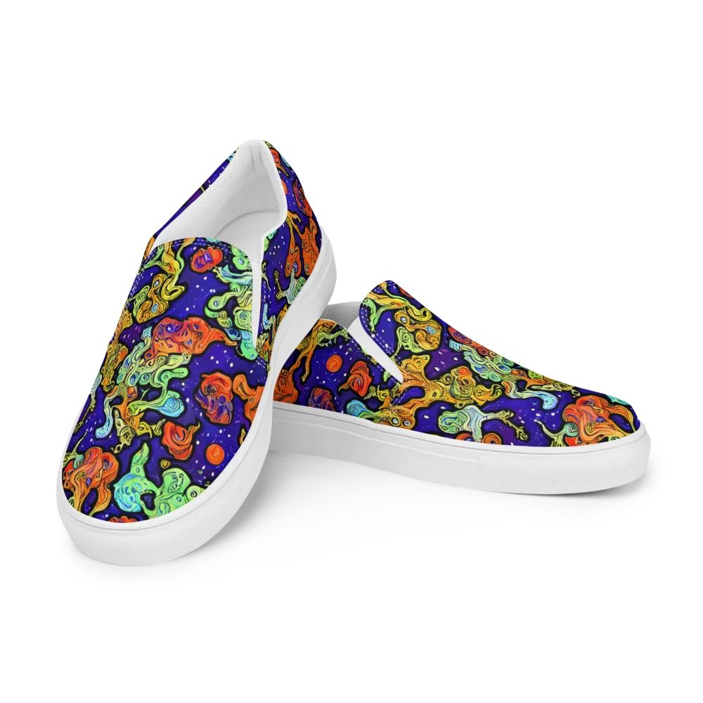 Midnight Reef on Women's Slip-On Canvas Shoes — Left Front