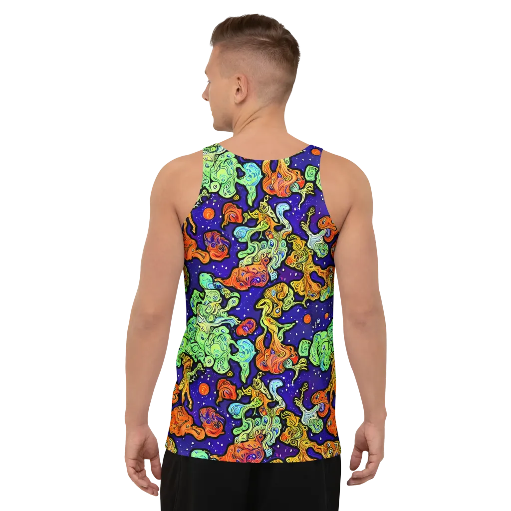 Midnight Reef on Men's Tank Top — Back