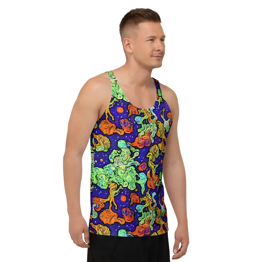 Midnight Reef on Men's Tank Top — Right Front