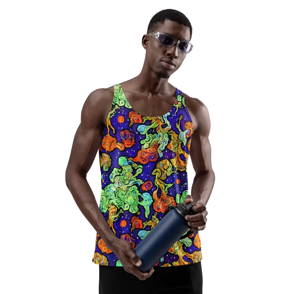 Midnight Reef on Men's Tank Top — Front