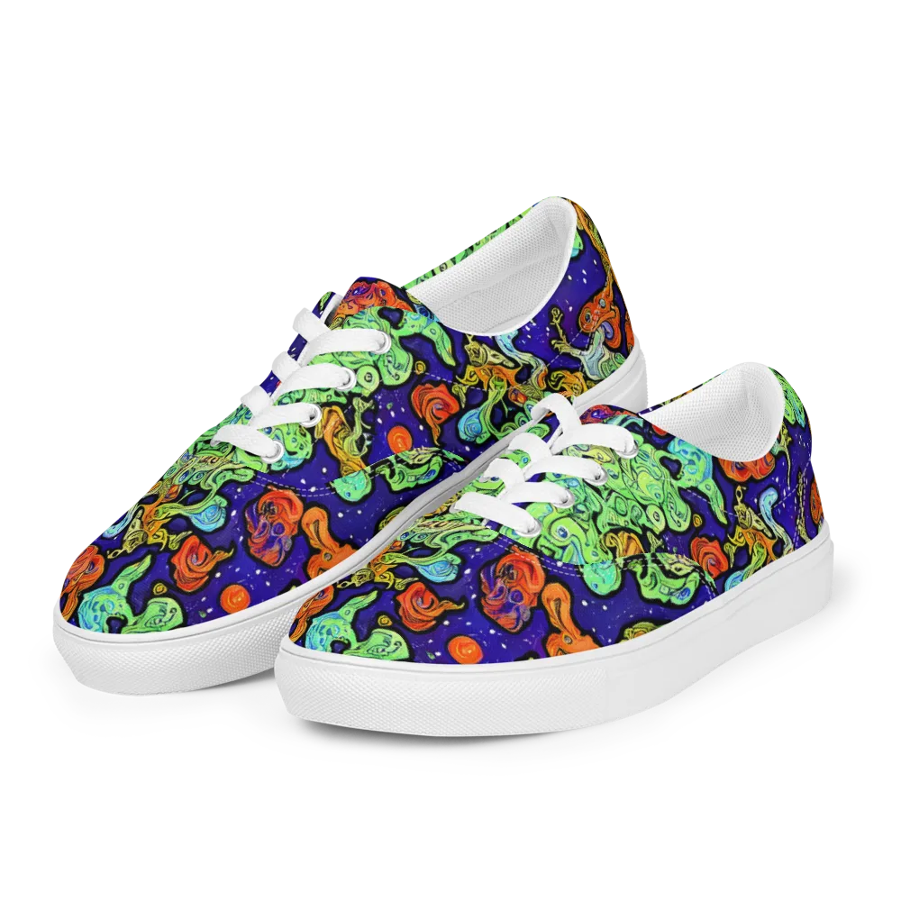 Midnight Reef on Men's Lace-Up Canvas Shoes — Left Front