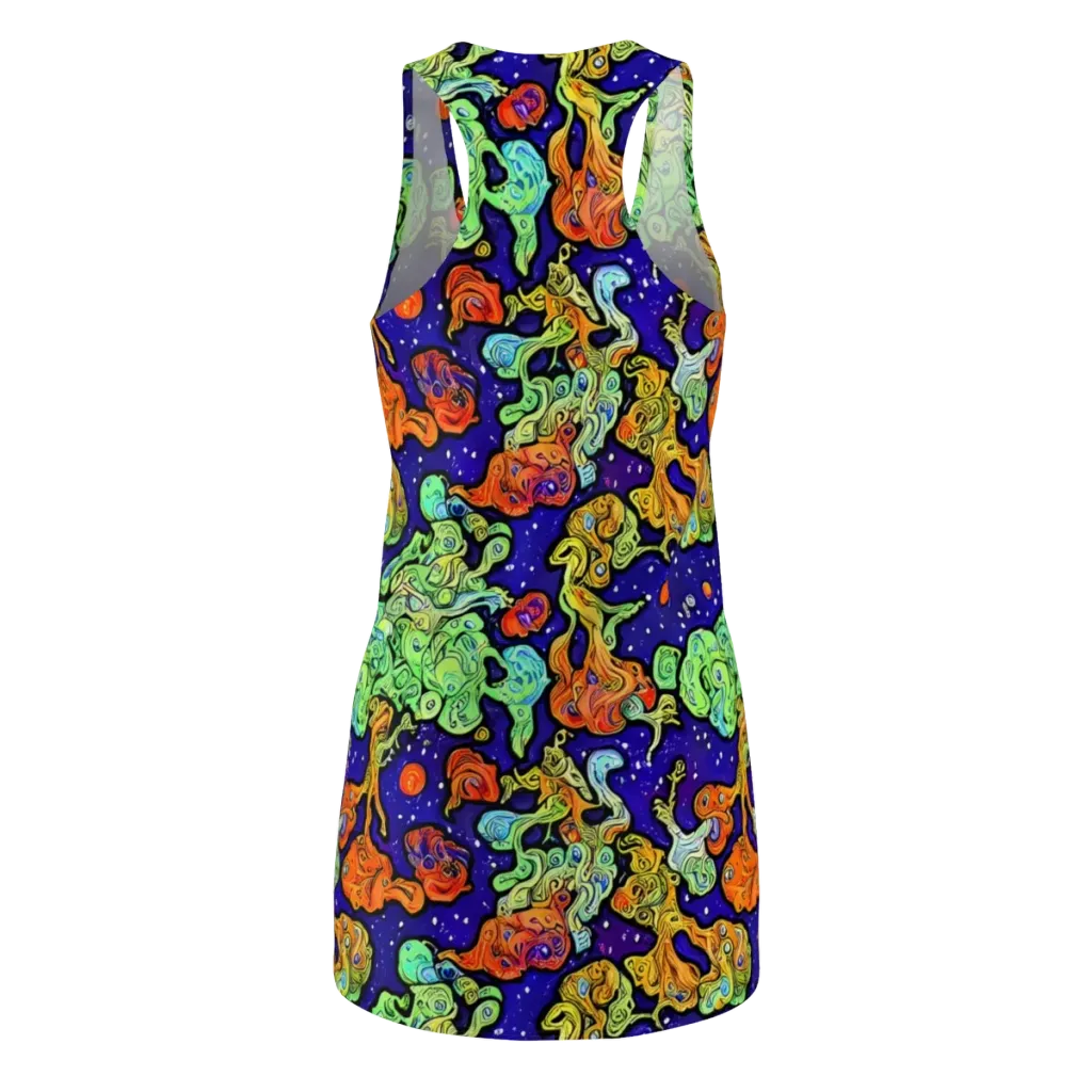 Midnight Reef on Racerback Dress — Back