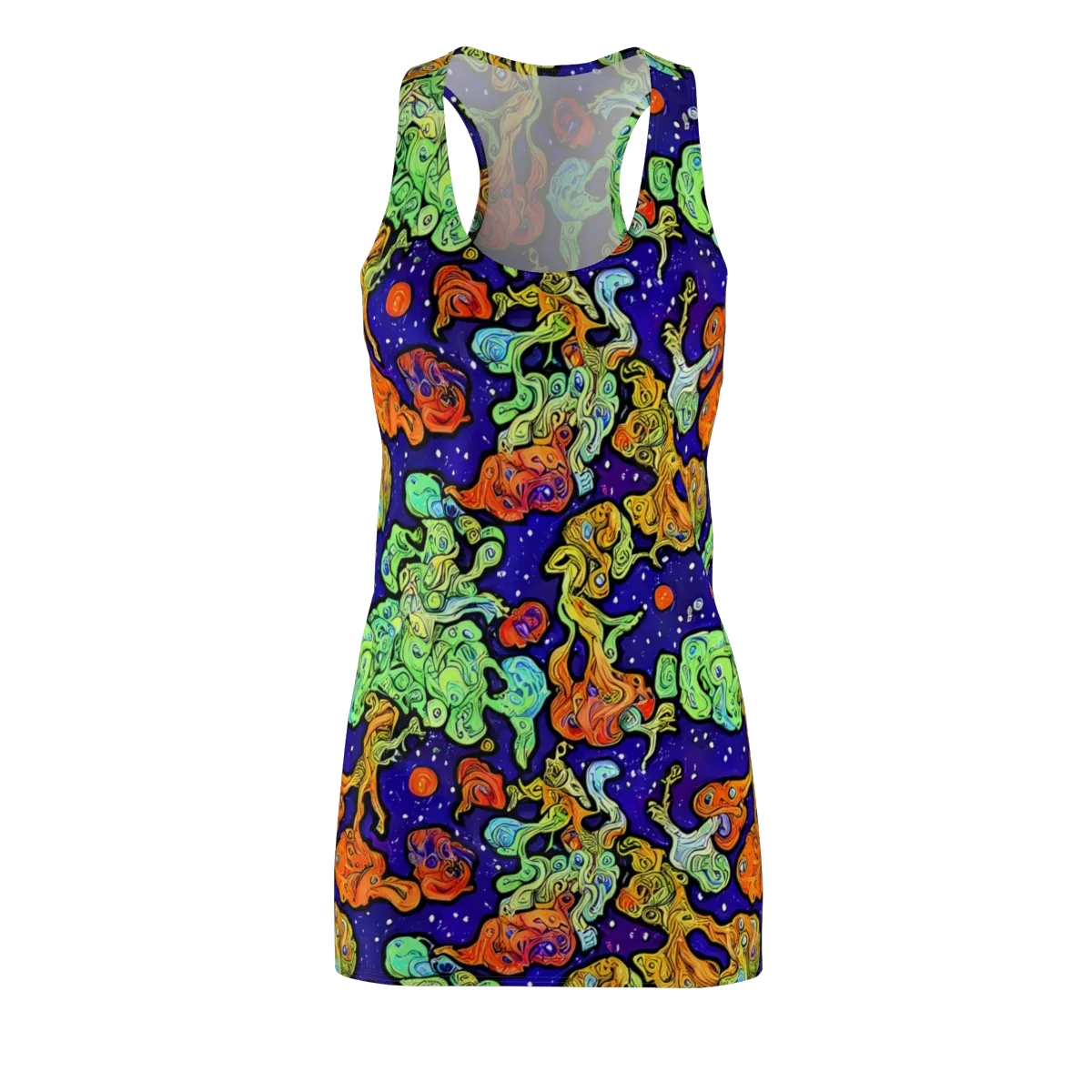 Midnight Reef on Racerback Dress — Front