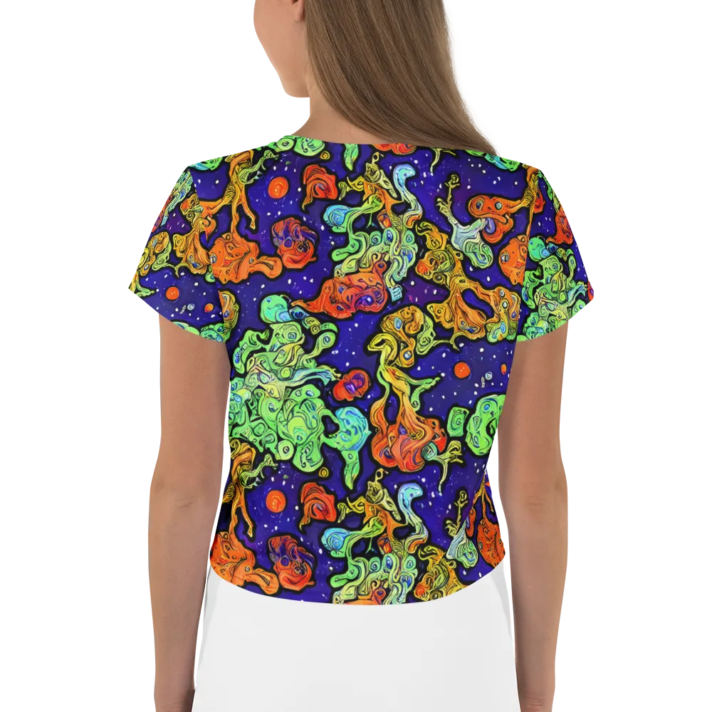Midnight Reef on Crop Tee — Back