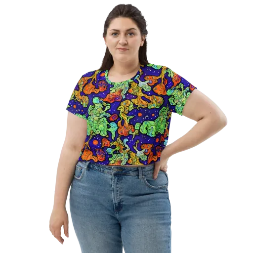 Midnight Reef on a Crop Tee