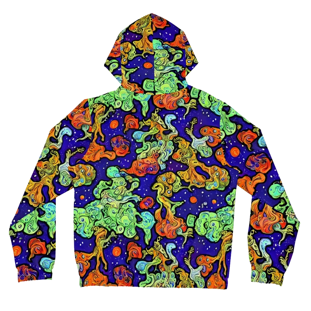 Midnight Reef on Women's Full-Zip Hoodie — Back