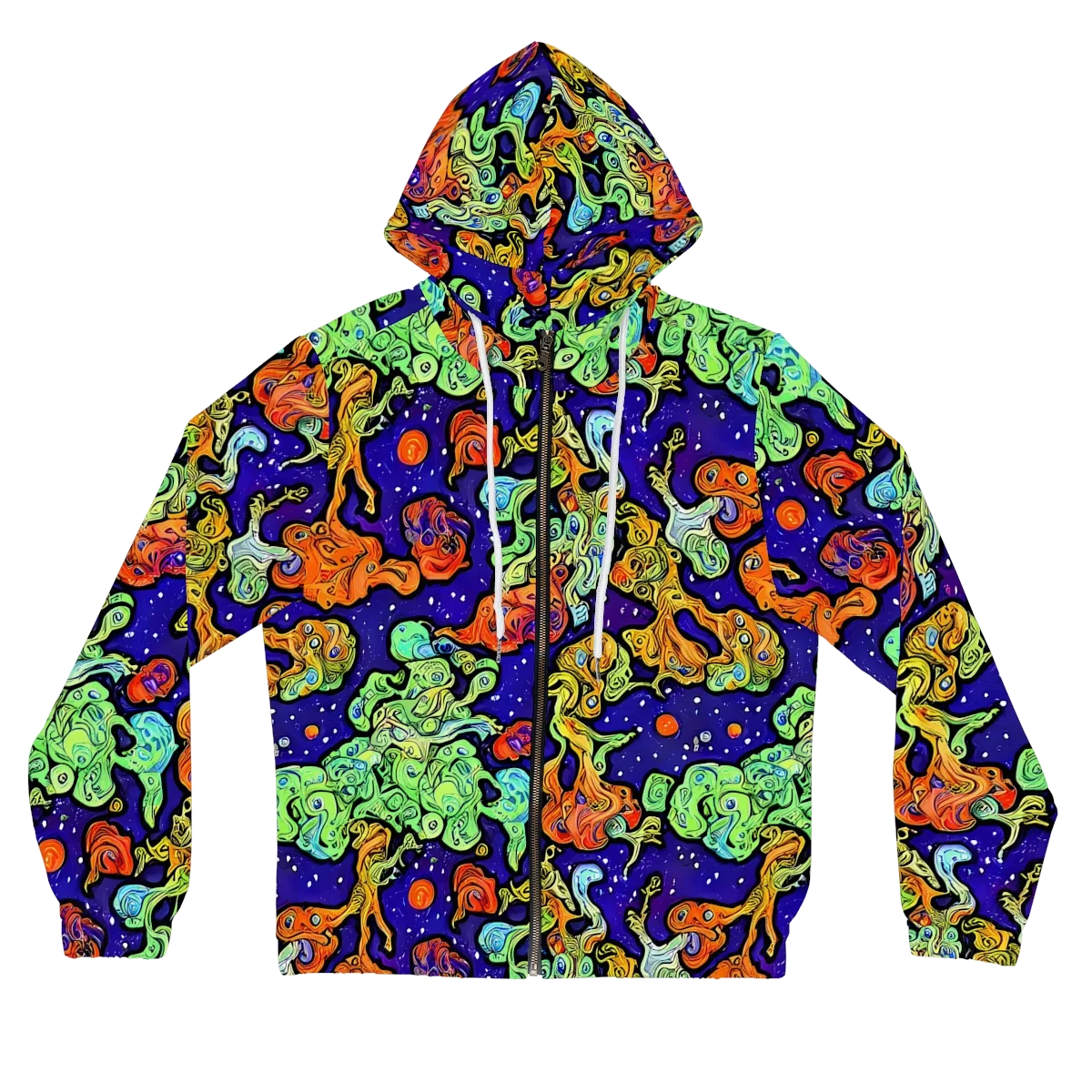 Midnight Reef on Women's Full-Zip Hoodie — Front